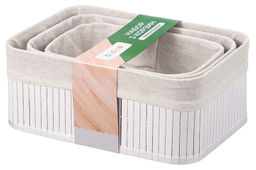 Набор 3 корзин 1 корзина 30,5*20,5*12 см, 1 корзина 27,5*17,5*10 см, 1 корзина 24,5*14,5*8 см, белый - Elan gallery фото 7
