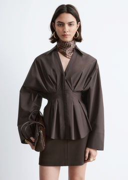 Camisa de algod?n con cintura ajustada - H&m фото 3