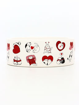 Миска керамическая Любовь и кошки 300 мл - 11.511.55 см, белая - Пижон фото 4