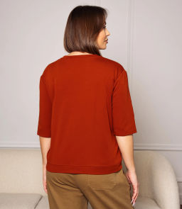 Футболка #КТ0467-55, терракотовый