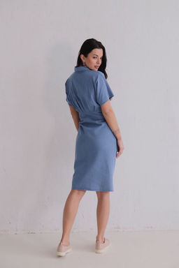 12147 Платье-рубашка джинсовое - Martichelli фото 7