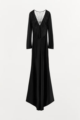 LIMITED EDITION SATIN DRESS WITH SPIDERWEB BACK - Zara фото 6