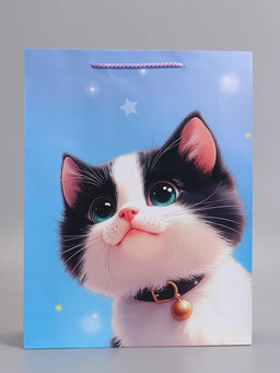 Пакет подарочный ламинированный «Мурлыка счастья», 33×42.5×10 см