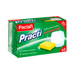 Набор губок для посуды 5 шт. "Practi universal l" арт. 409130, 409131, 1409132, 409133 Paclan