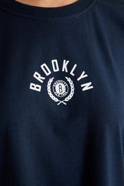DeFactoFit Футболка Oversize с круглым вырезом и короткими рукавами NBA Brooklyn Nets  фото 5