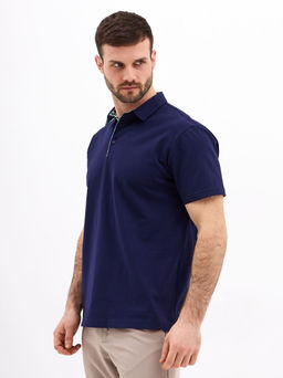Джемпер мужской с воротником поло короткий рукав GREG G144-PO124T-SA5105 (синий)