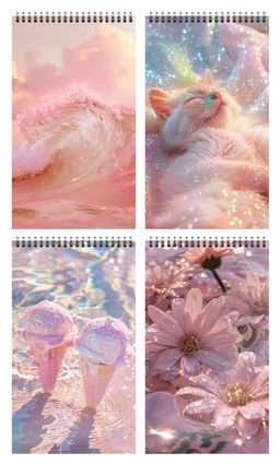 Цена за 5 шт. Блокнот А7 40 л. клетка Schoolformat БЛЕСТКИ на гребне, мелованный картон, сплошной Уф-лак