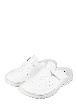 03 | Duki | Белые женские медицинские сабо натуральная кожа - Milka shoes&more фото 15