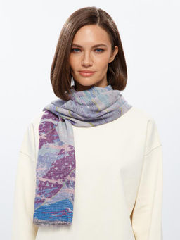 Палантин жен. шерсть+шелк+люр 70х180 S55-8260-09