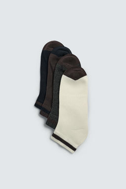 4-PACK OF STRIPED ANKLE SOCKS