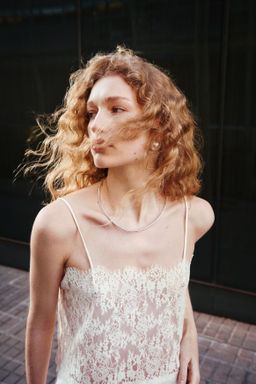 Top de encaje con tirantes finos - H&m фото 3