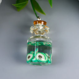 Цена за 5 шт. Подвеска для творчества стекло, пластик «Фрукты в колбе», 2.8×1.5 см, МИКС