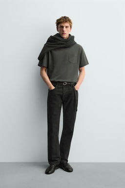 CAMISETA BOLSILLO AARON LEVINE X ZARA / Gris antracita
