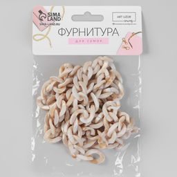 Цепочка для сумки, пластиковая, 17 23 мм, 120 см, цвет светлый агат - Арт узор фото 4