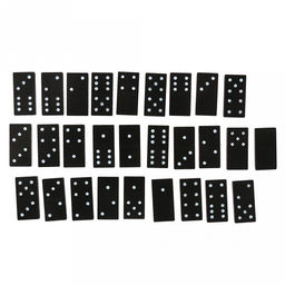 Домино "Ромб" кость пластик 4,4х2,1х0,5см, в деревянной коробке 16,9х5,6х3,8см (Китай)