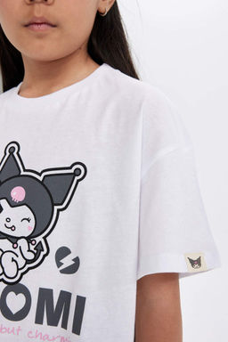 Футболка Hello Kitty с круглым вырезом и короткими рукавами для девочек - Defacto фото 5