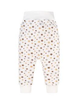 Ползункиштанишки короткие молочные принт бежевые звезды