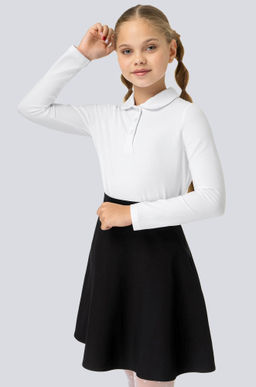 Блузка-поло для девочки с длинным рукавом Happyfox