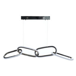 Светильник с ПДУ «Меган» 4хLED 45 Вт 3000-6000К черный хром 89×18×23-123 см