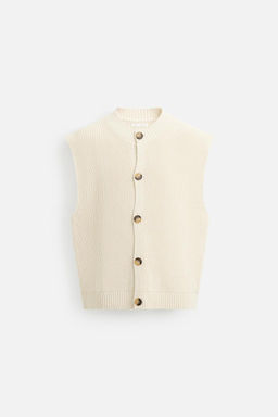 TEXTURED KNIT WAISTCOAT - Zara фото 7