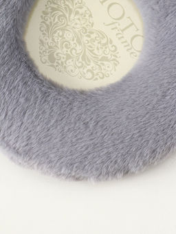 Фоторамка МДФ, иск. мех 11х11 см "Серый мишка" 20х2х20 см