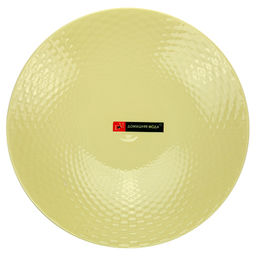 "ДМ" Блюдо фарфоровое "Плетенка-колор" д205мм, h35мм, желтый (Китай)