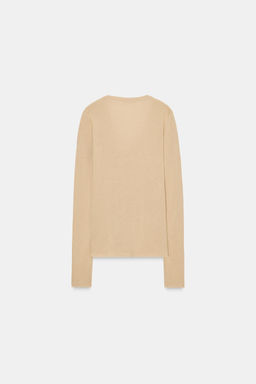 LYOCELL-WOOL T-SHIRT - Zara фото 4
