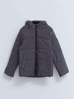 Kap??onlu Basic Erkek ?ocuk ?i?me Mont