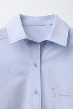POPLIN SHIRT WITH POCKET - Zara фото 3