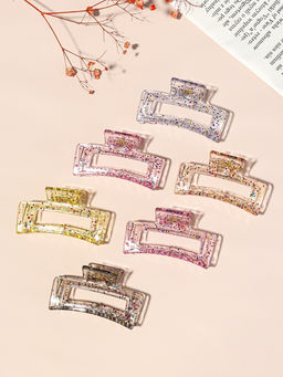 Цена за 12 шт. Крабик для волос «Айлин», прямой, 6.5 см, МИКС