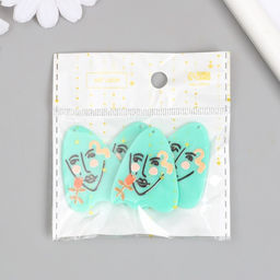 Цена за 4 шт. Декор для творчества акрил Девушка с тюльпаном. Абстракция, 0.2?3.1?4 см