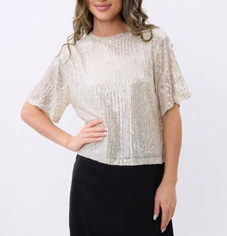 K13300 Футболка с пайетками ЗОЛОТО