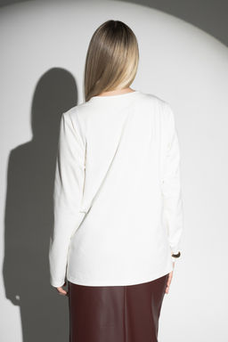 Лонгслив с V- образным вырезом