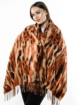 Яркий палантин с анималистичным принтом - Pretty mania фото 2
