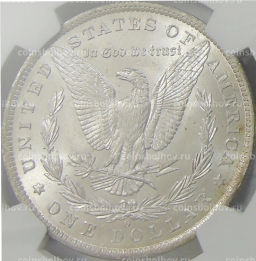1 доллар 1884 года О США Доллар Моргана (в слабе NGC MS 63)