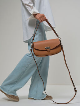 Сумка кожаная на плечо Azaro 31049 коричневый лист