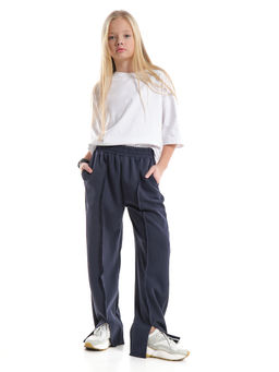 Брюки со строчкой для девочки 33-7499 хаки - Mini maxi фото 23