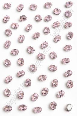 Стразы пришивные 8*6 мм "Овал" (50 шт) SF-7053, светло-розовый №20