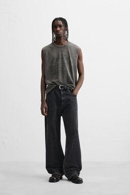 CONTRAST PRINT KNIT T-SHIRT