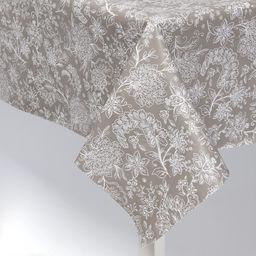 Скатерть на стол Доляна «Цветение», 137×180 см, серая