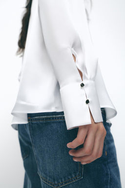 SATIN SHIRT - Zara фото 13
