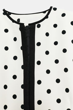 BLAZER CORTA LUNARES / Crudo / Negro - Zara фото 8