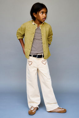 CARDIGAN WITH EMBROIDERED FLOWERS - Zara фото 5