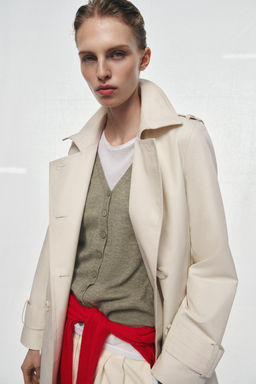 ZW COLLECTION BELTED TRENCH COAT - Zara фото 3