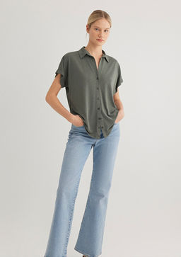 Lux Touch TENCEL TM Yesil Modal Gomlek - Mavi фото 3