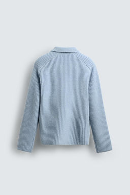 PURL KNIT WOOL BLEND POLO SHIRT - Zara фото 7