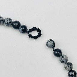 Бусы мужские из снежного Обсидиана