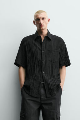 CAMISA FLUIDA ESTRUCTURA RELIEVE / Negro - Zara фото 2