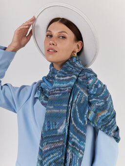 Большой, мягкий, тонкий и очень нежный двусторонний палантин с рисунком - Tantino фото 5