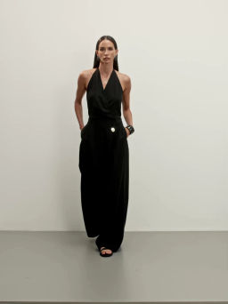 Комбинезон из тенселя и льна с открытой спиной / Zarina  фото 2